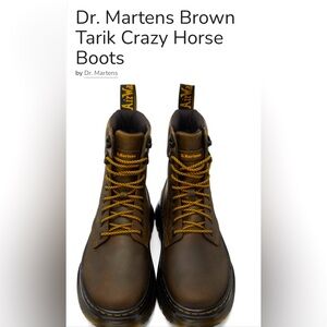 TARIK CRAZY HORSE LEATHER UTILITY BOOTS size 8 women/ 7 men’s